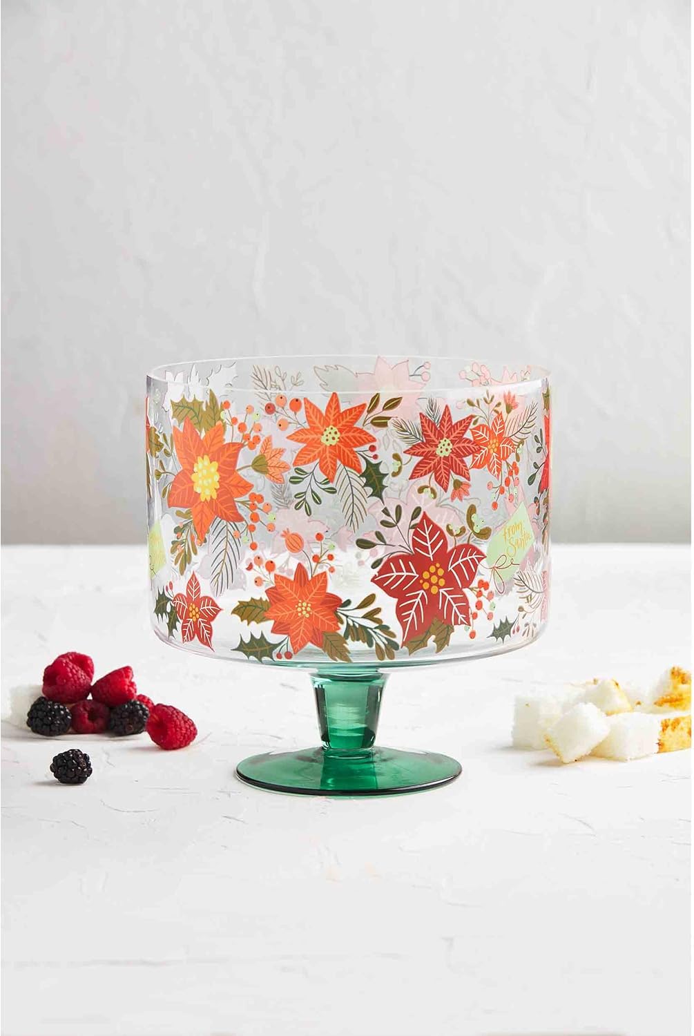 Poinsettia Trifle Bowl