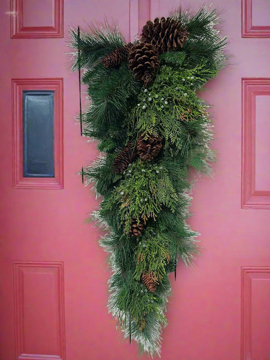 Evergreen Faux Door Swag