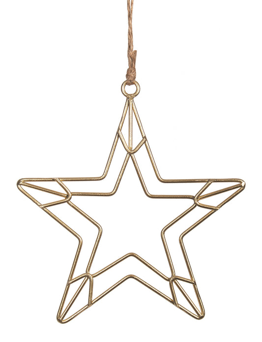 Golden Wire Star Ornament