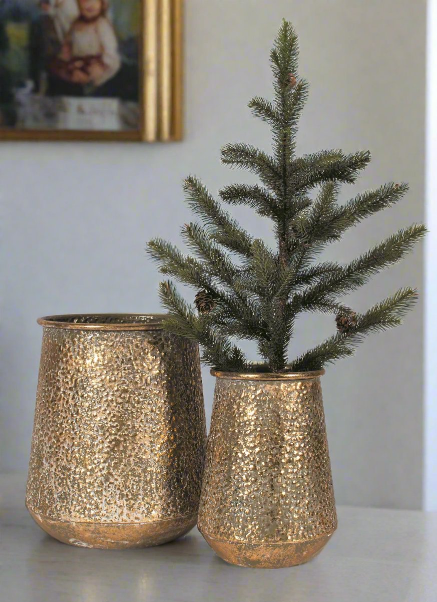 Hammered Metal Pots