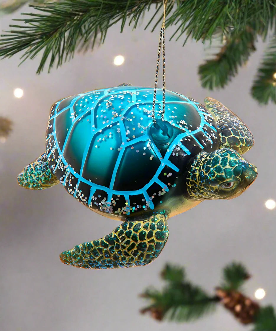 Glass Sea Turtle Ornament