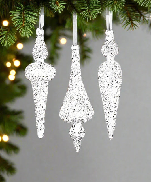 Glass Sparkle Finial Ornament