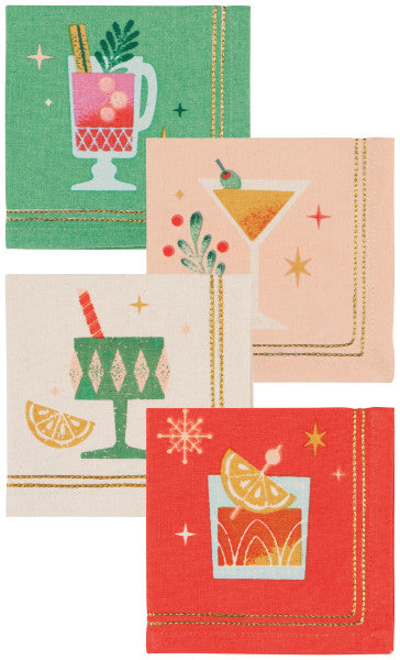 Bright Spirits Cocktail Napkin Set