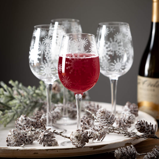 Snowflake Wine Glass Set of 2