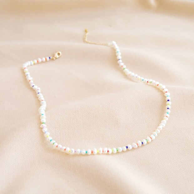 Pearl and Myuki Bead Necklace