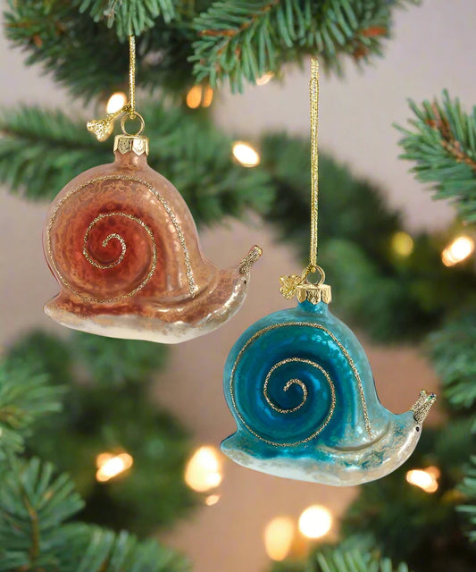 Glass Snail Ornament